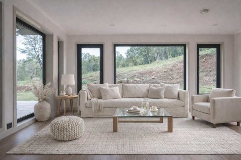Proyecto de casa en parcela con arquitectura moderna y vistas al paisaje del sur de Chile