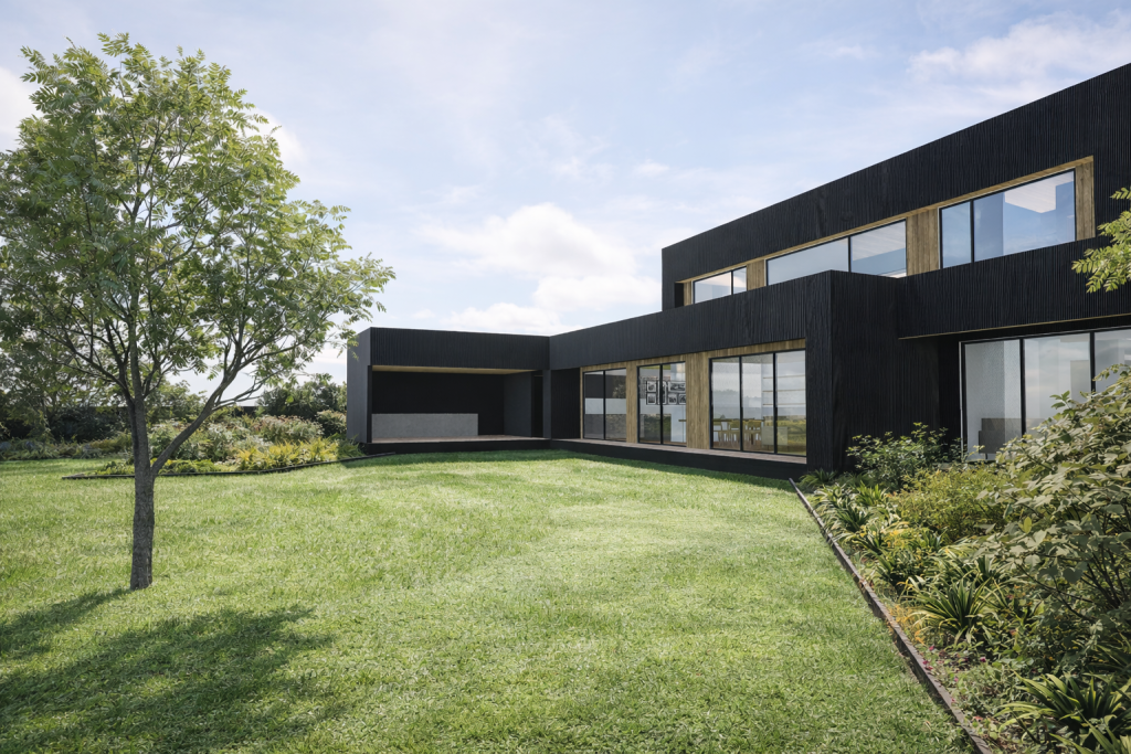 Casa en construcción en Pucón desarrollada por constructora especializada en viviendas