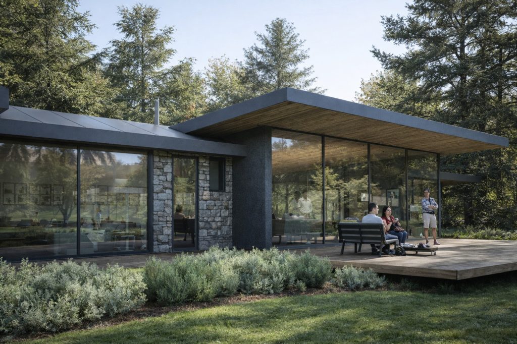 Arquitectura de vivienda moderna en Pucón diseñada para integrarse al bosque nativo del sur de Chile